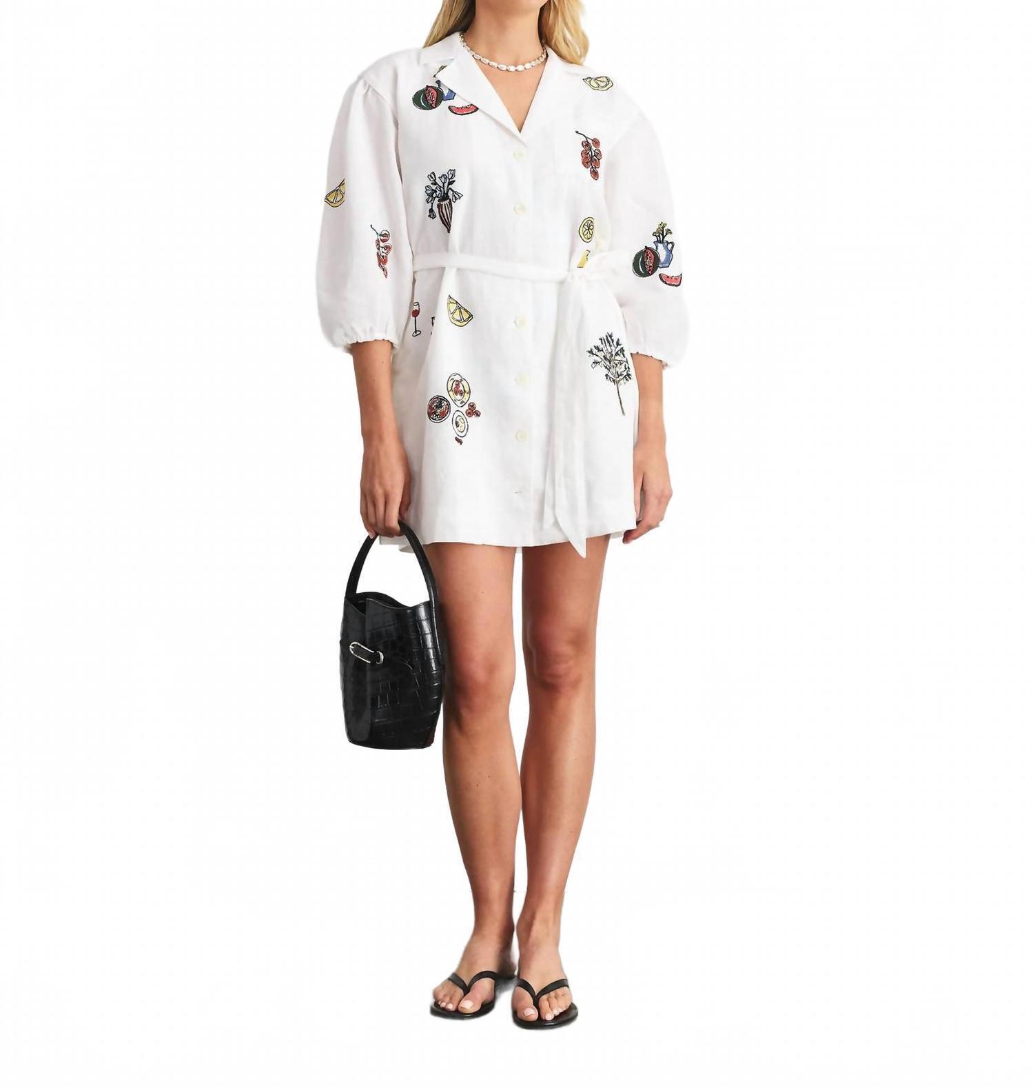 New Tanya Taylor Sadie Mini Dress In Optic White
